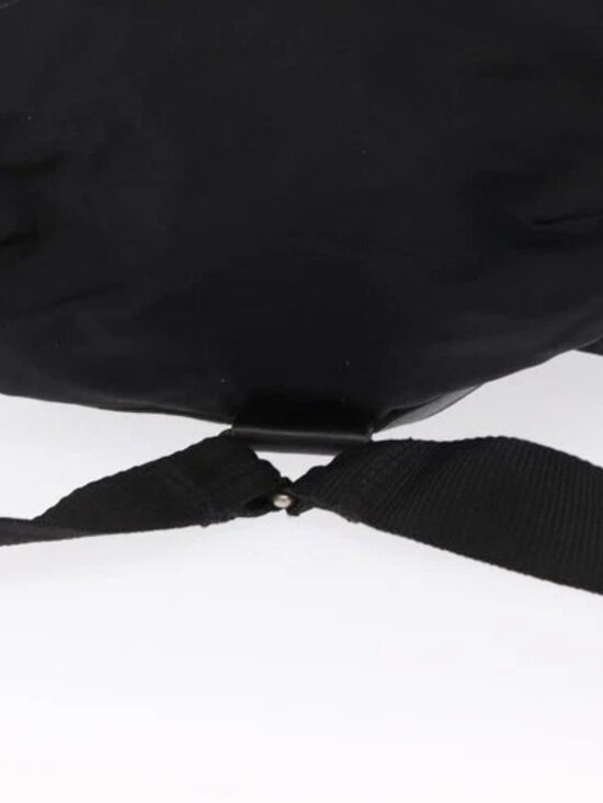 PRADA Backpack Nylon Black Silver Auth bs32149